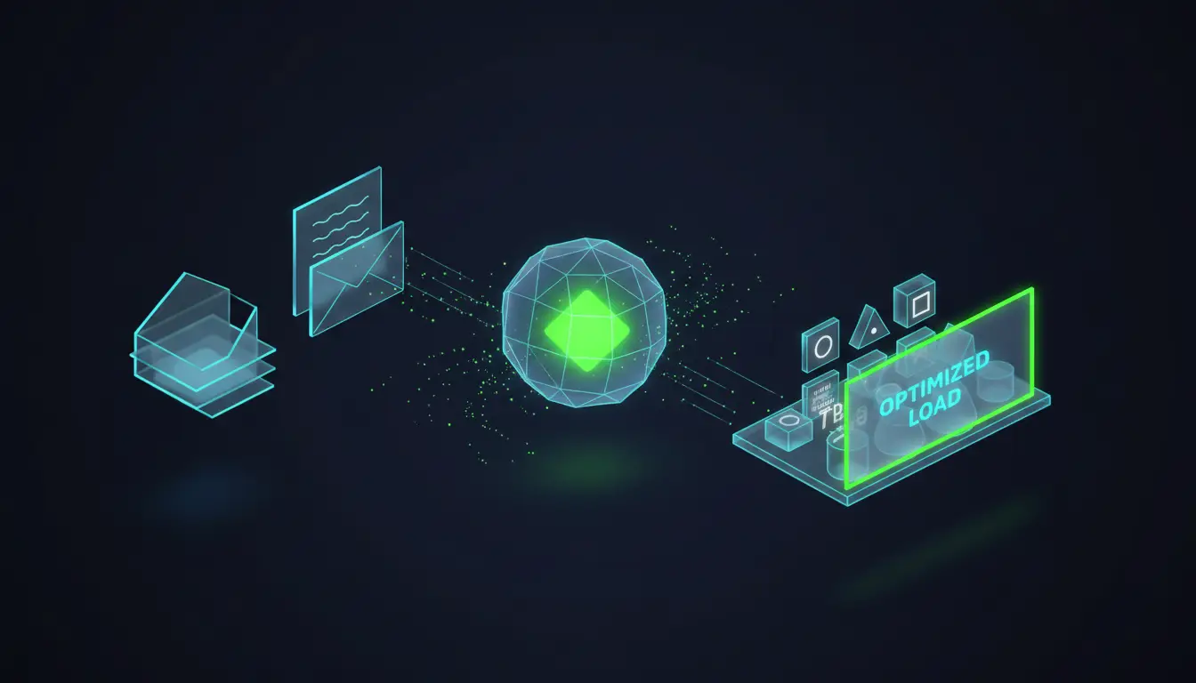 AI-powered load creation interface showing automated data entry
